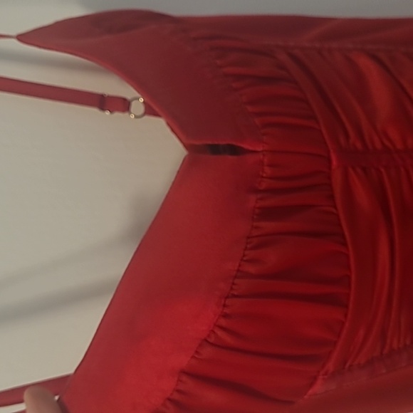 Bebe Y2k Mini Vibrant Red Bodycon Dress Size XSmall - Picture 8 of 11